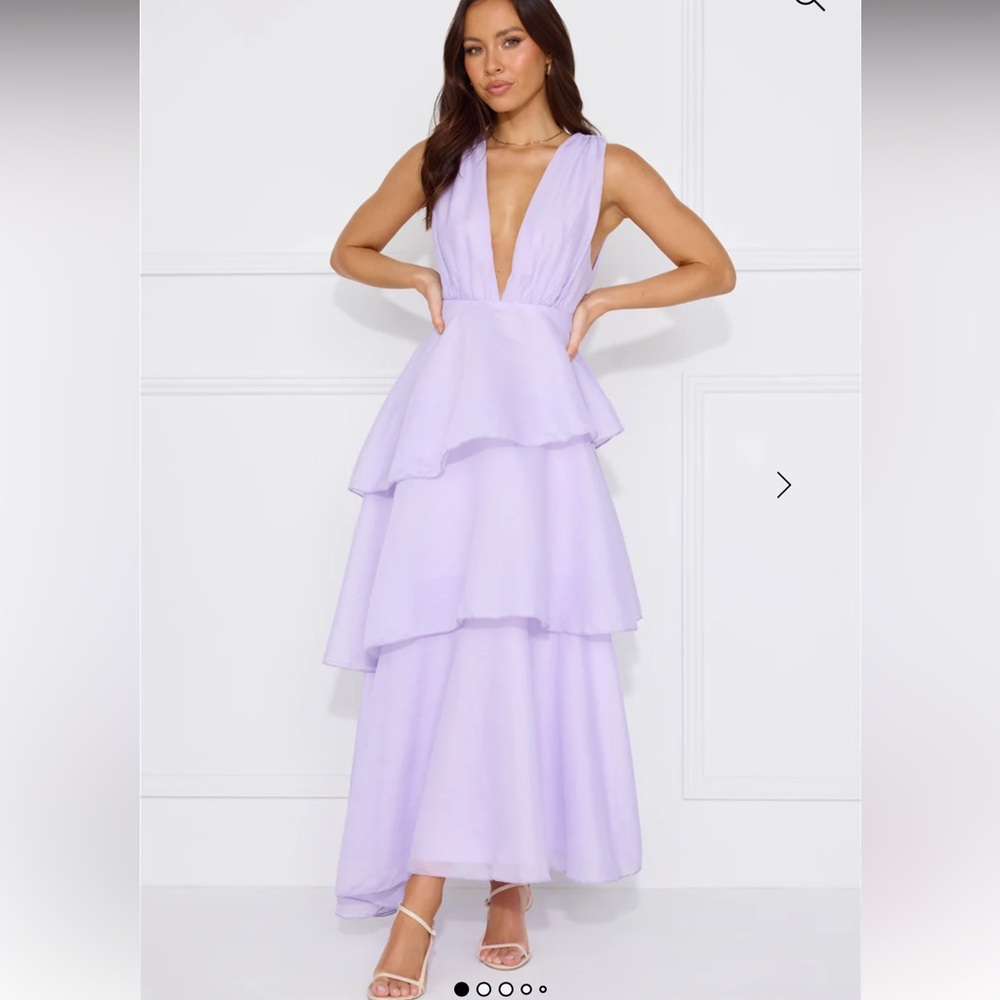 Hello Molly Lavender Layered Maxi Dress
